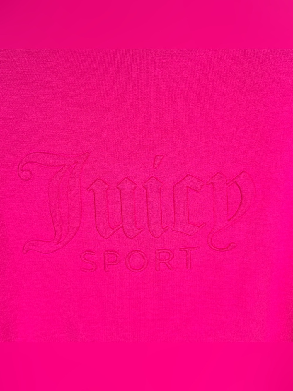 Juicy Couture Sport Hot Pink Knit Sweater Thumbhole Pockets Y2K Size L